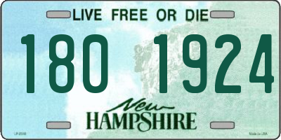 NH license plate 1801924