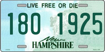 NH license plate 1801925
