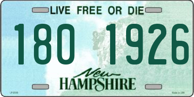 NH license plate 1801926
