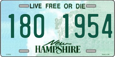 NH license plate 1801954