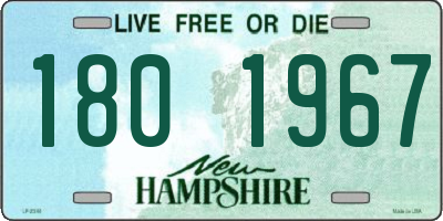 NH license plate 1801967