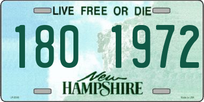 NH license plate 1801972