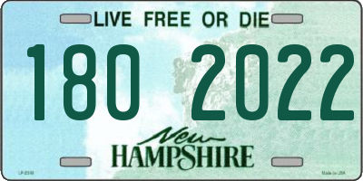 NH license plate 1802022