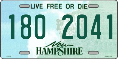 NH license plate 1802041