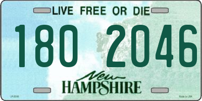 NH license plate 1802046
