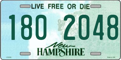 NH license plate 1802048