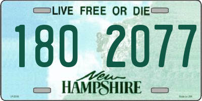 NH license plate 1802077