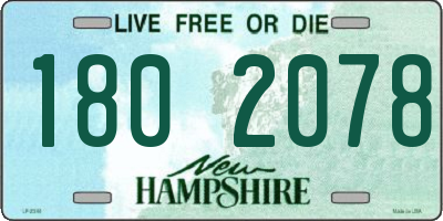 NH license plate 1802078