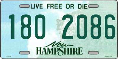 NH license plate 1802086
