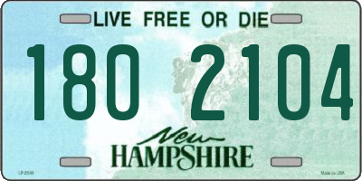 NH license plate 1802104