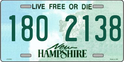 NH license plate 1802138