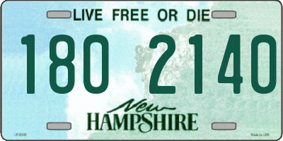NH license plate 1802140