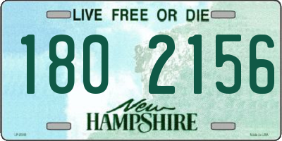 NH license plate 1802156