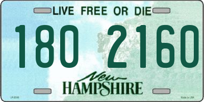NH license plate 1802160