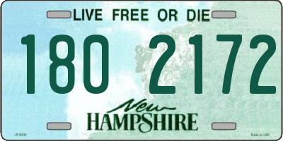 NH license plate 1802172