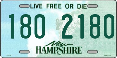 NH license plate 1802180