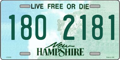 NH license plate 1802181