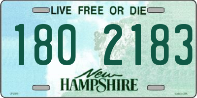 NH license plate 1802183