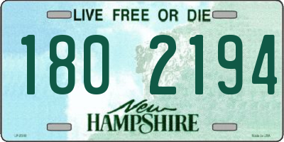 NH license plate 1802194