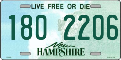 NH license plate 1802206