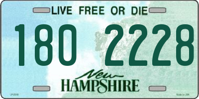 NH license plate 1802228