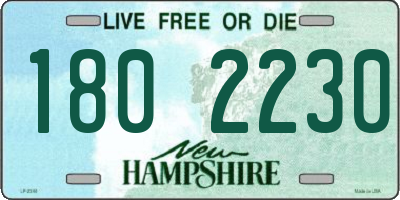 NH license plate 1802230