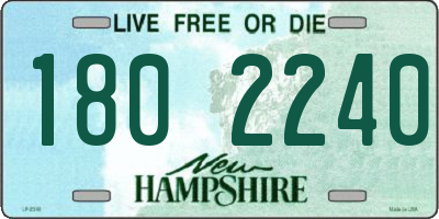 NH license plate 1802240