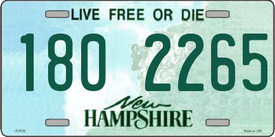 NH license plate 1802265