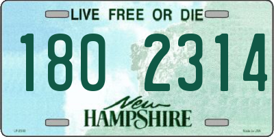 NH license plate 1802314
