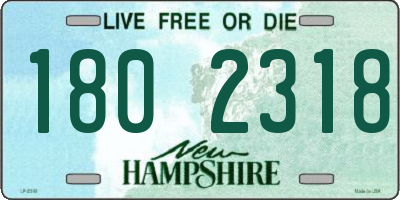 NH license plate 1802318