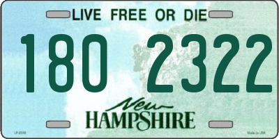 NH license plate 1802322