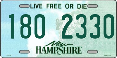 NH license plate 1802330
