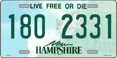 NH license plate 1802331