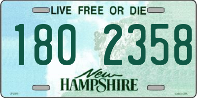 NH license plate 1802358