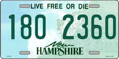 NH license plate 1802360