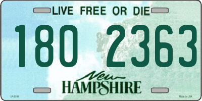 NH license plate 1802363