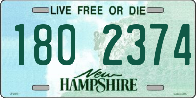 NH license plate 1802374