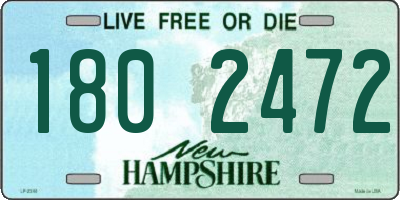NH license plate 1802472