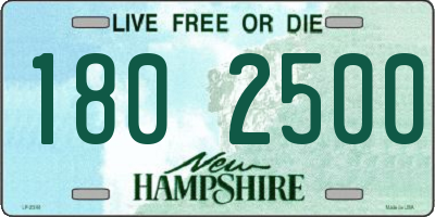 NH license plate 1802500