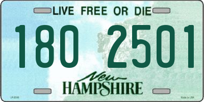 NH license plate 1802501