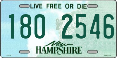 NH license plate 1802546