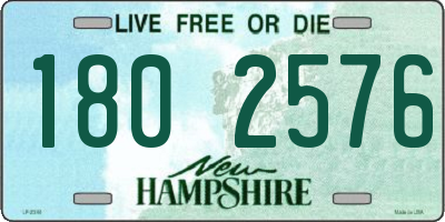 NH license plate 1802576