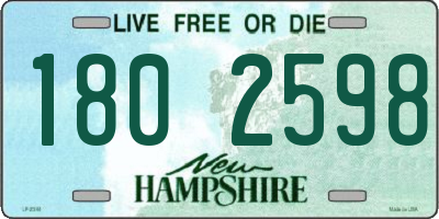 NH license plate 1802598