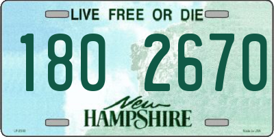 NH license plate 1802670