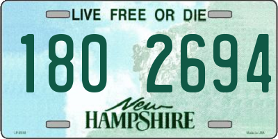NH license plate 1802694