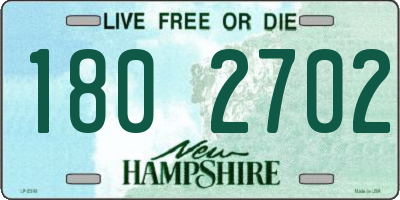 NH license plate 1802702