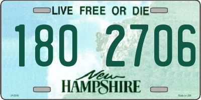 NH license plate 1802706
