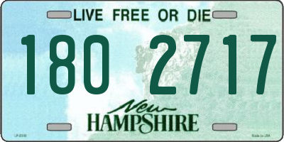 NH license plate 1802717