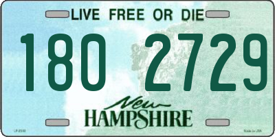 NH license plate 1802729