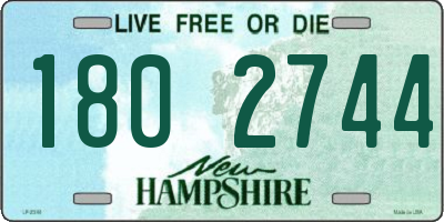 NH license plate 1802744